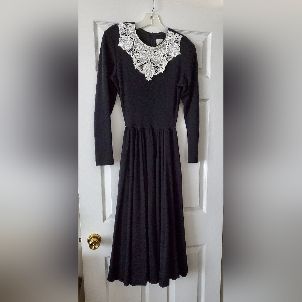 Soft Black Dress with Embroidery  size 6